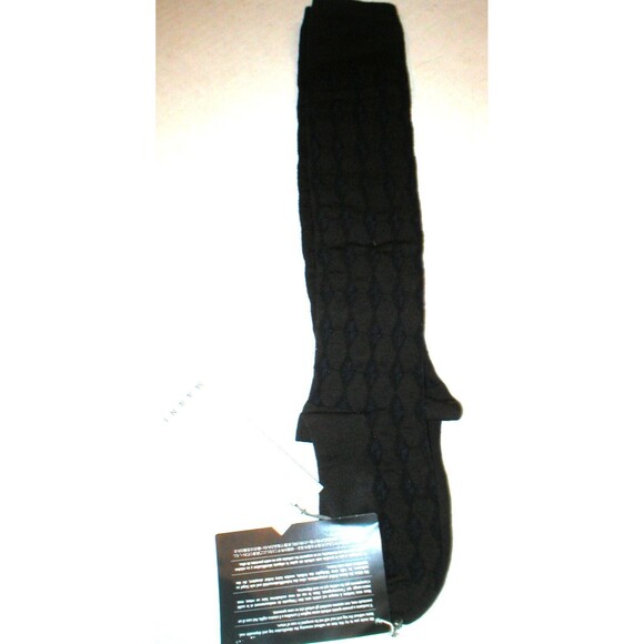 New NWT Womens Designer Marni Socks Wool Italy Knee S Dark Brown Blue Black II - Picture 2 of 3